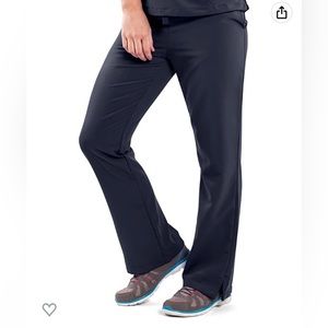 AVE Boot cut, drawstring and elastic waist scrub pants- Navy Blue